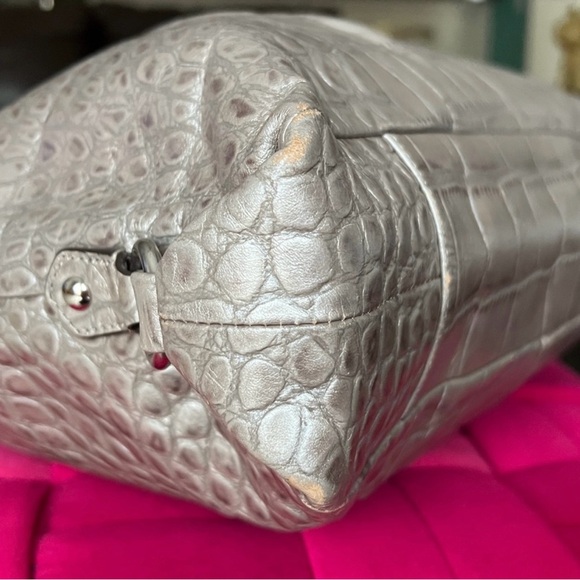 Coach Metallic Croc-Embossed Tote - Picture 9 of 16